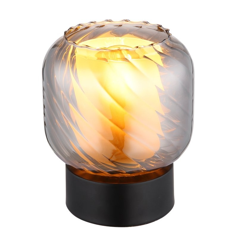 Lampa de masa sticla fumurie XIA pentru dormitor