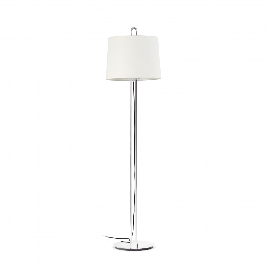 Lampadar / Lampa de podea moderna design elegant MONTREAL crom/alb