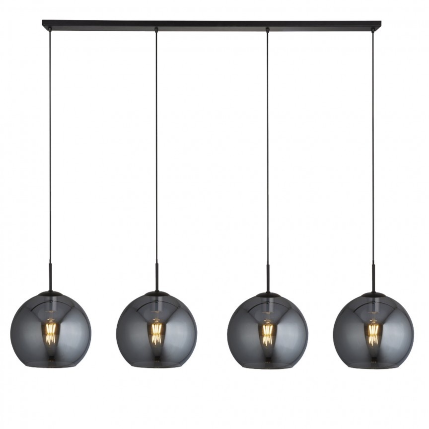 Lustra design modern cu 4 pendule fumurii AMSTERDAM 1024-4SM SRT