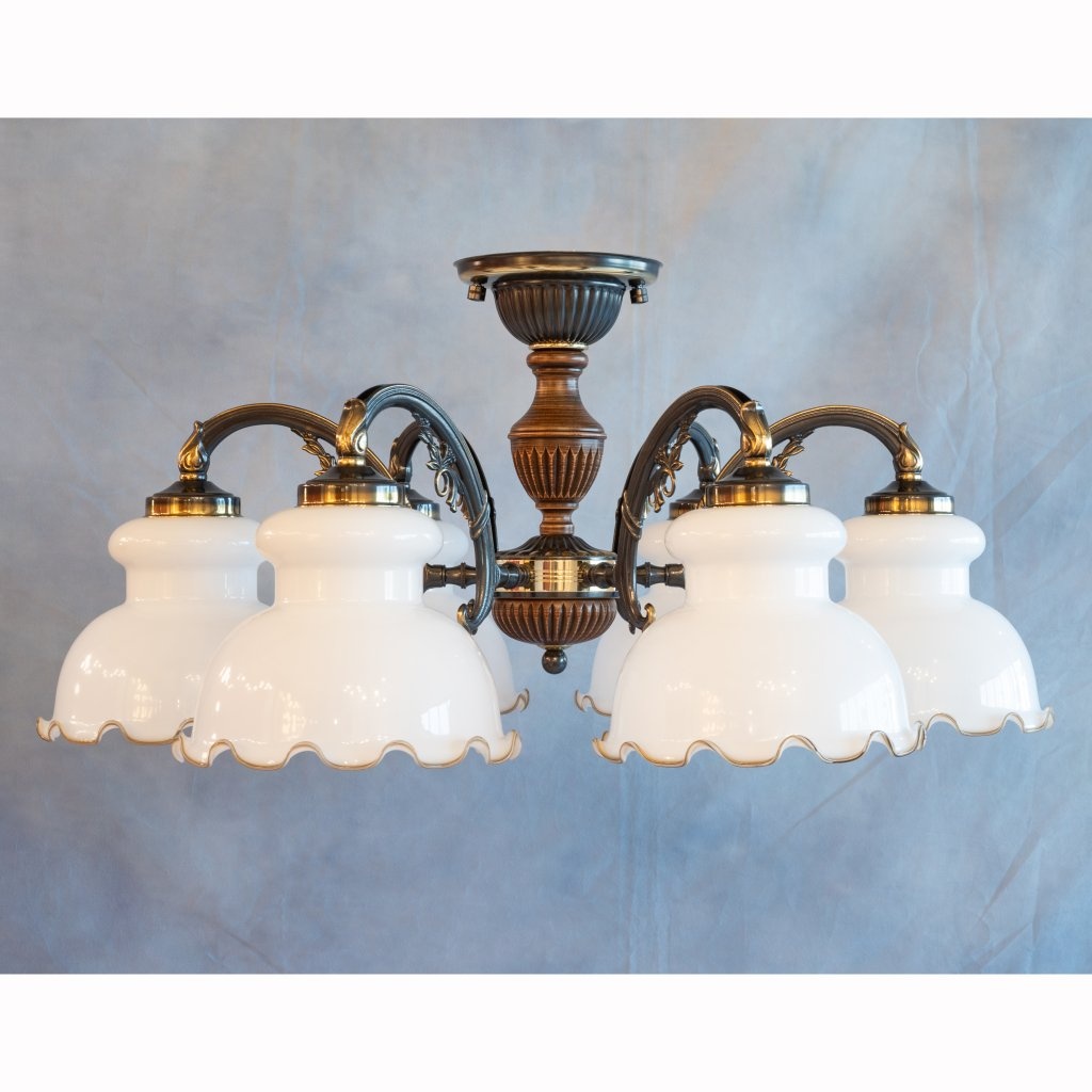 Lustra rustica aplicata cu 6 brate design italian 5900