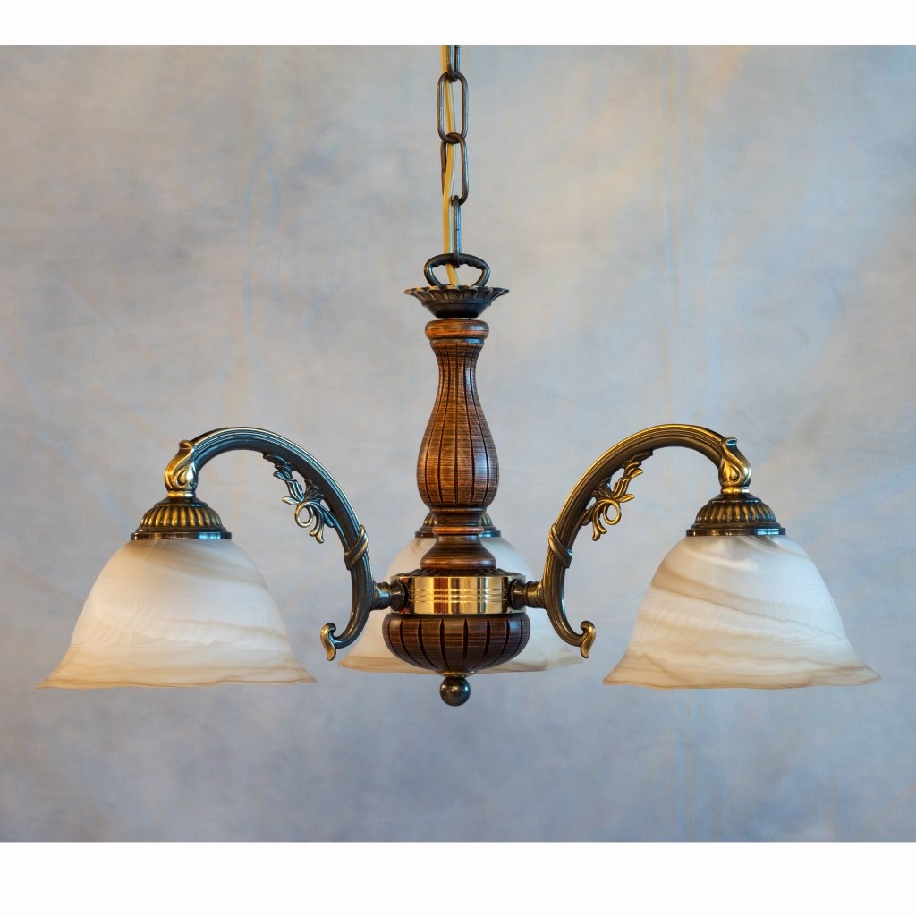 Lustra rustica suspendata cu 3 brate design italian 5921