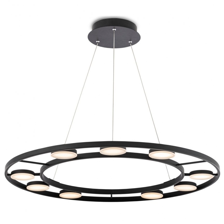 Lustra suspendata LED design tehnic Fad negru MYMOD070PL-L63B3K