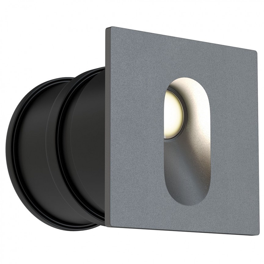 Spot LED incastrabil iluminat trepte scara exterior, IP44 Via Urbana gri MYO022-L3GR