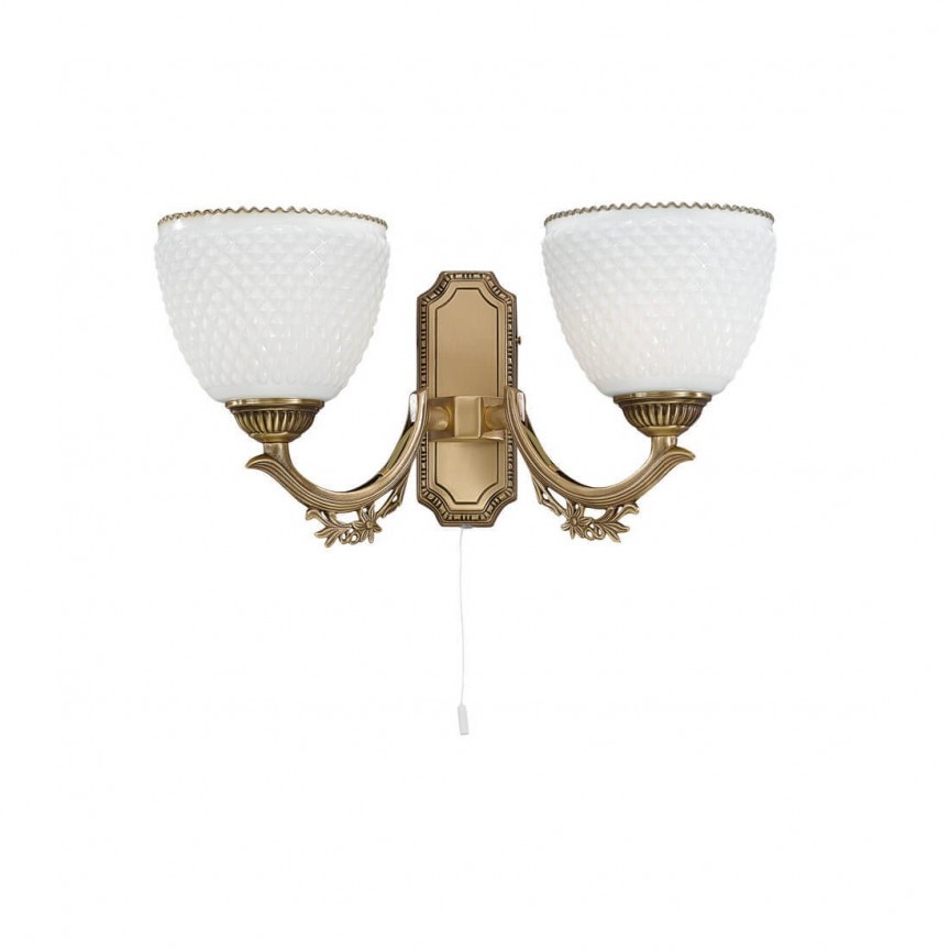 Aplica clasica design italian din alama si sticla 8651 RA-A. 8651/2