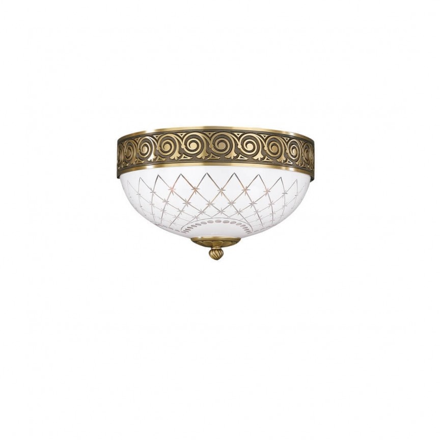 Aplica clasica design italian din alama, sticla 7002 RA-A.7012/2