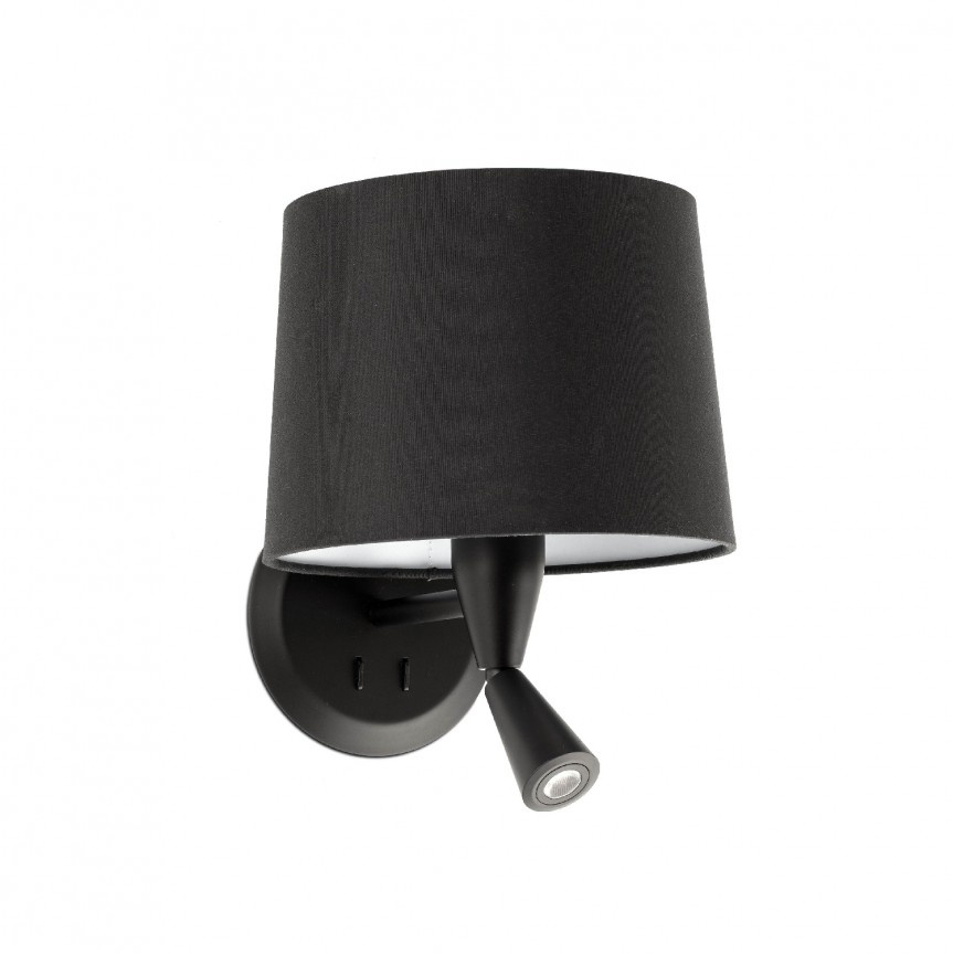 Aplica cu reader LED eleganta design modern CONGA neagra 64309-03