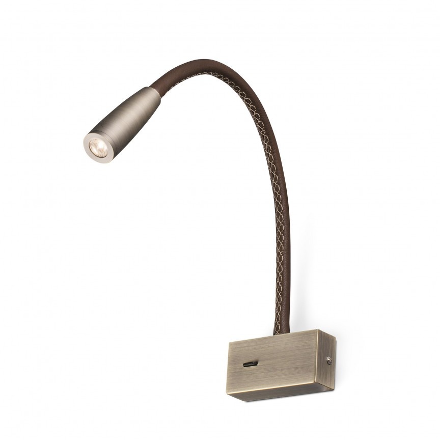 Aplica moderna cu reader LED LEAD Bronze 62704