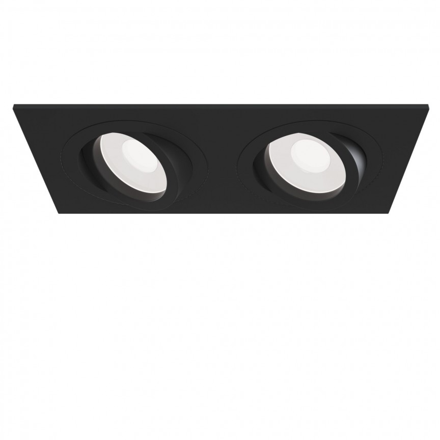 Corp incastrabil cu 2 spoturi directionabile Atom negru MY-DL024-2-02B