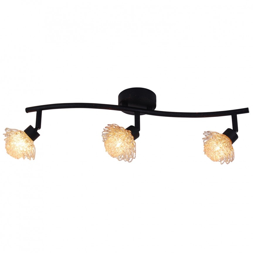 Lustra cu 3 spoturi din sticla in stilul florentin Flower 1151414 NV