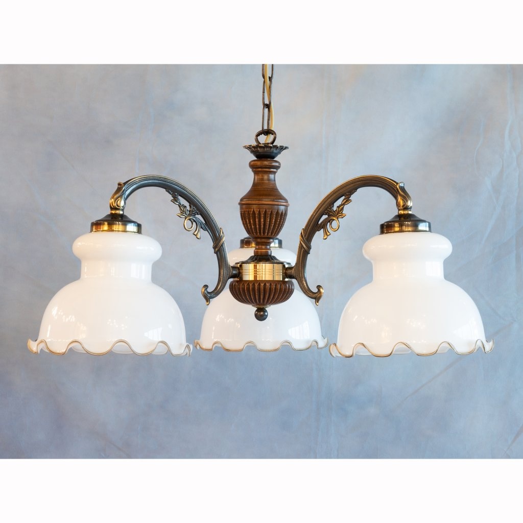 Lustra rustica suspendata cu 3 brate design italian 5900