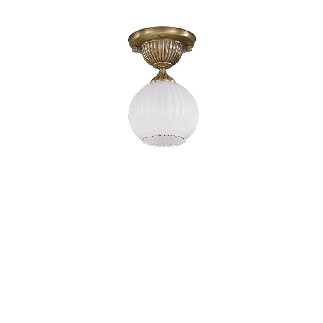 Plafoniera clasica design italian din alama, sticla 9250 RA-PL. 9250/1