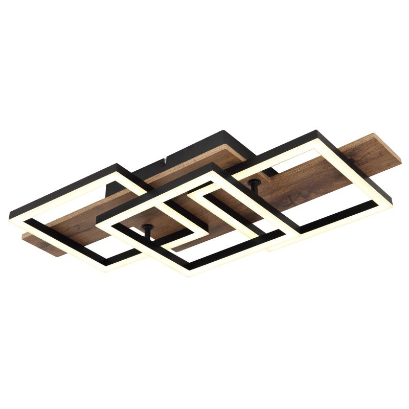 Plafoniera LED design slim JEFFRY aspect lemn 67350-24 GL