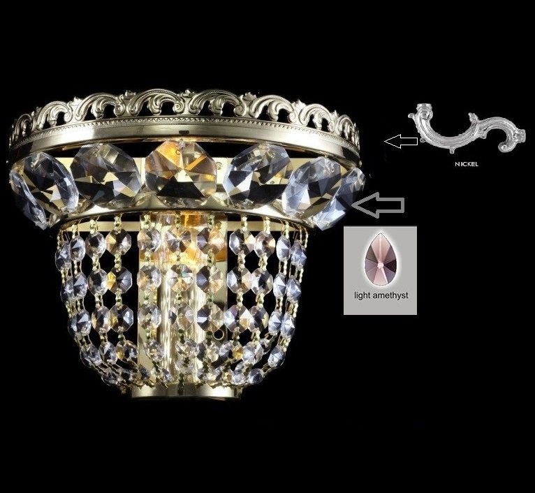 Aplica de perete cristal Bohemia