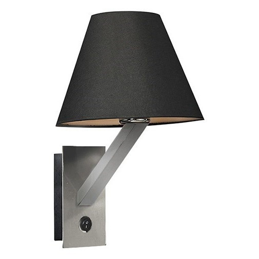 Aplica de perete moderna Orlando nickel satinat/ negru 5103W/BLNM MX