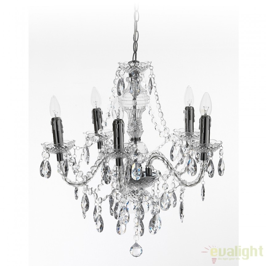 Candelabru stil clasic cu 5 brate JEWEL transparent 1585 FTP
