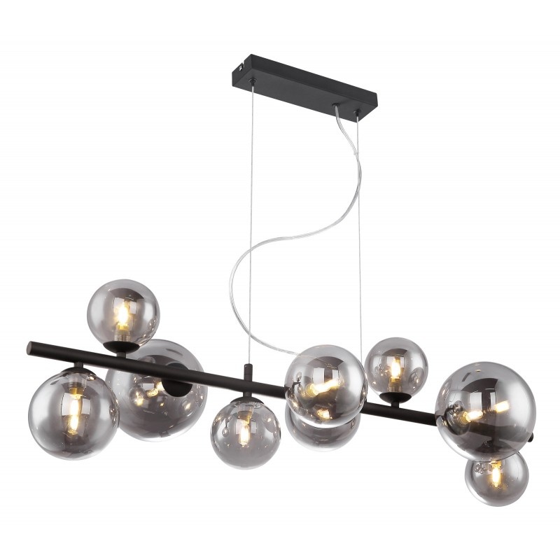Lustra cu 9 surse de lumina design modern RIHA fumurie 56133-9H GL