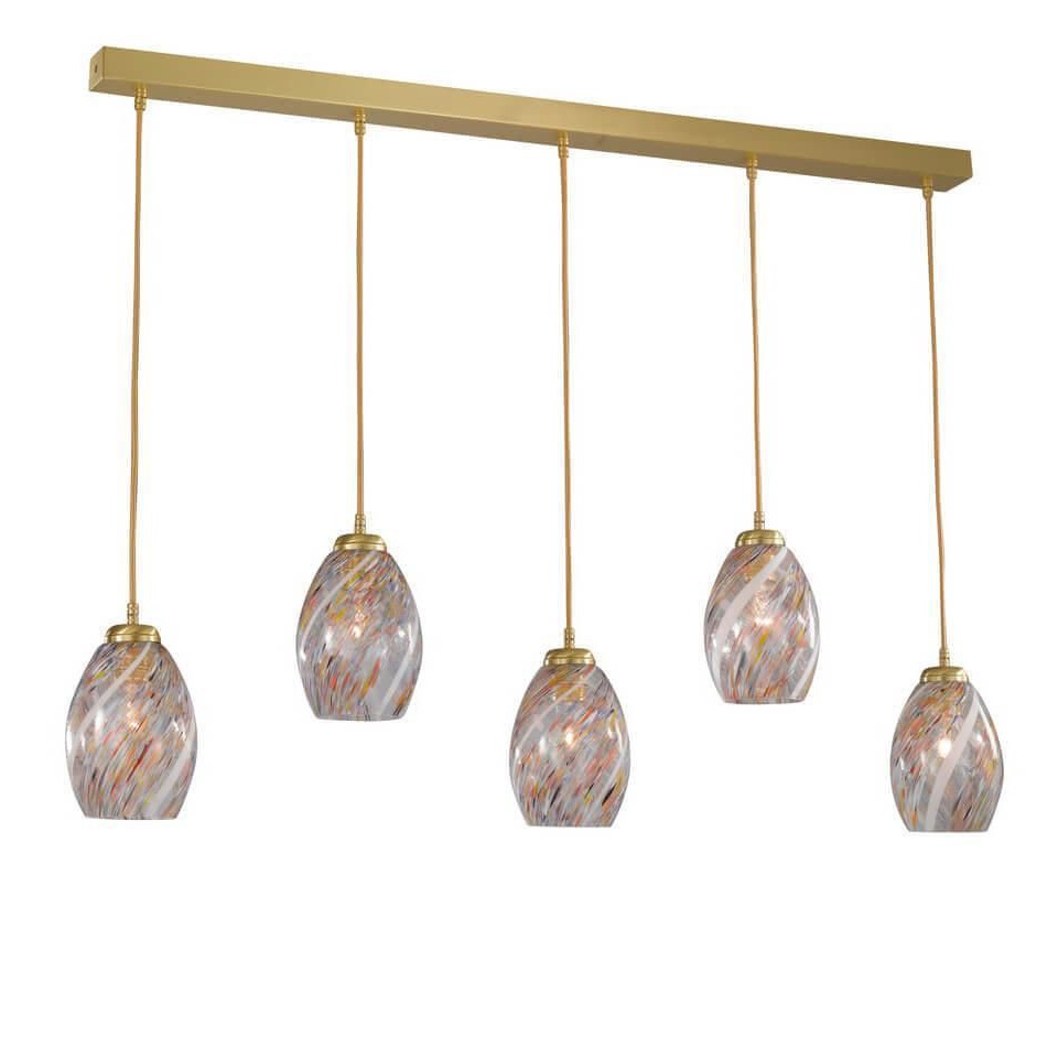 Lustra moderna cu 5 pendule design italian 10034 multicolor