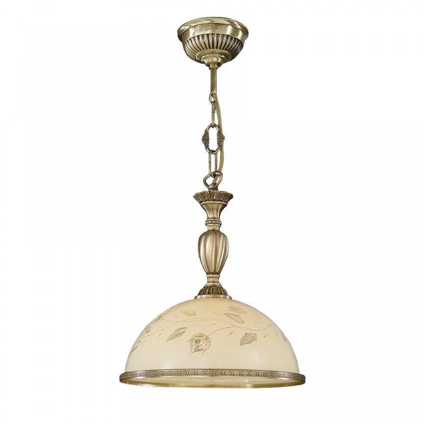 Lustra/Pendul din alama cu sticla decorata design italian D-28cm 6208