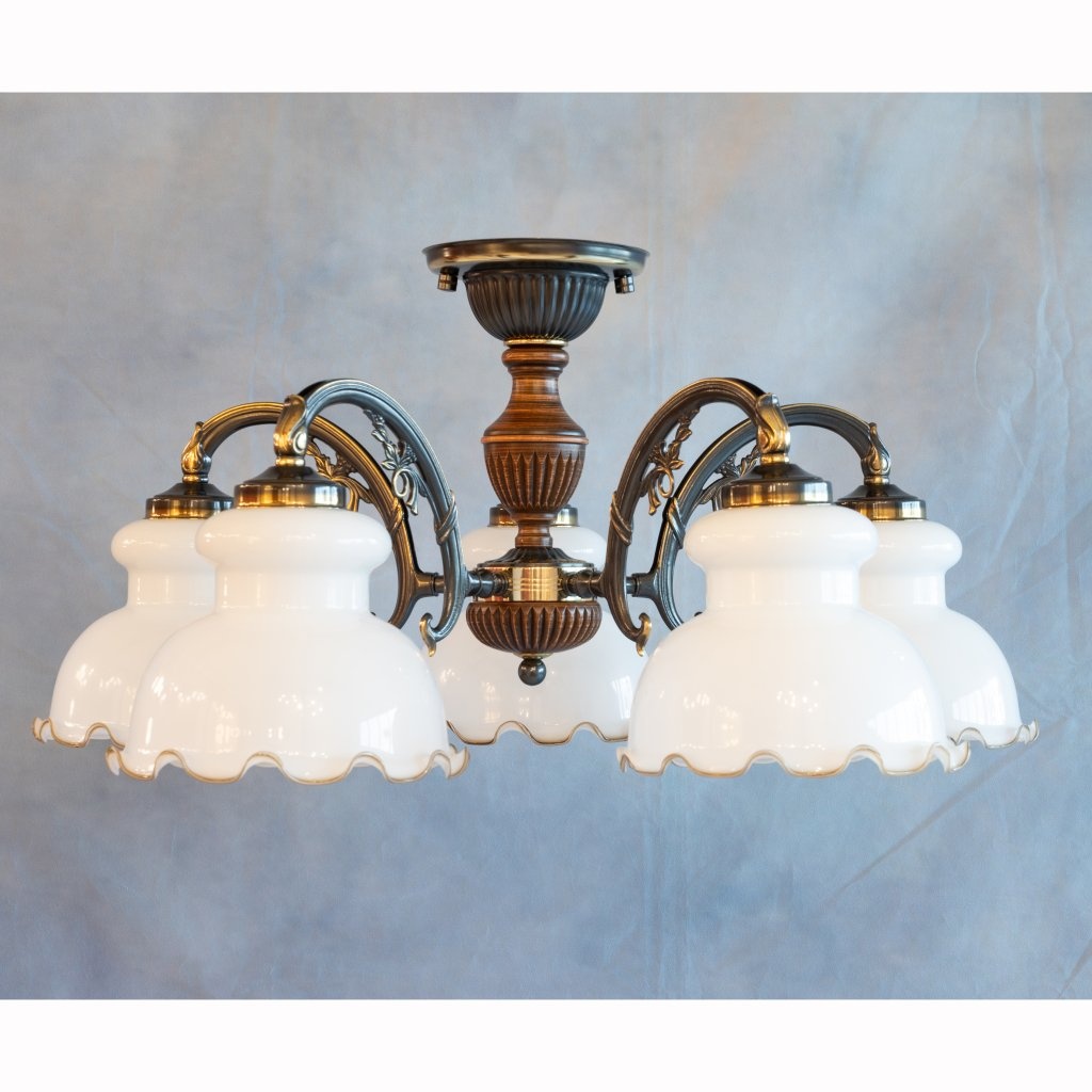 Lustra rustica aplicata cu 5 brate design italian 5900