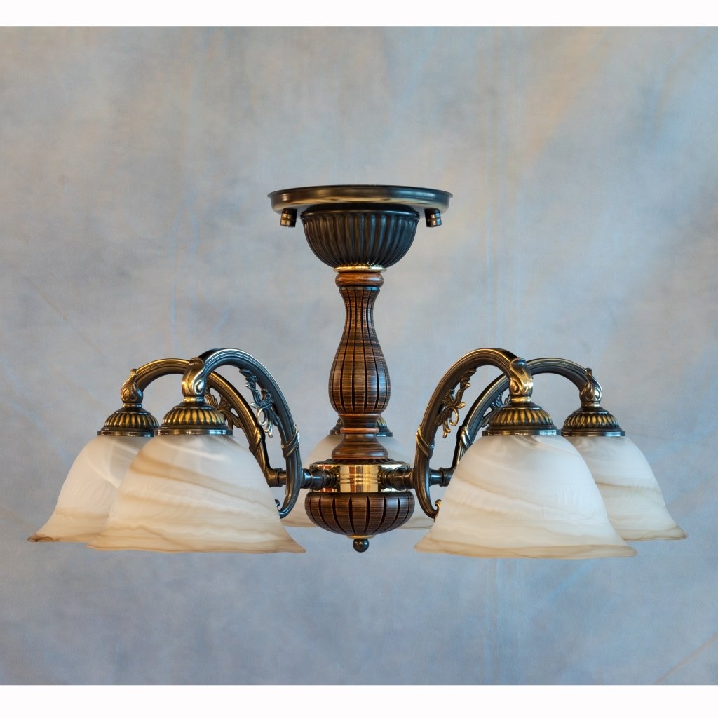 Lustra rustica aplicata cu 5 brate design italian 5921