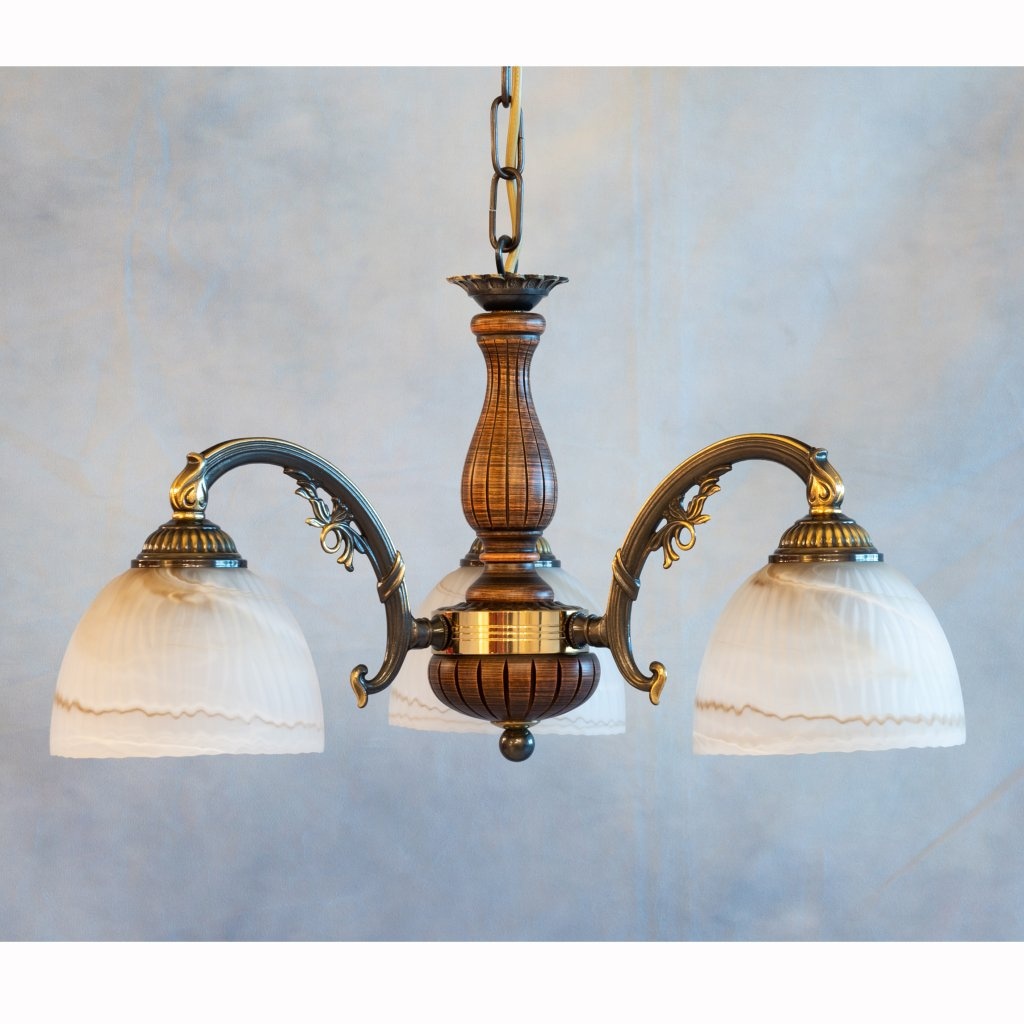 Lustra rustica suspendata cu 3 brate design italian 5920