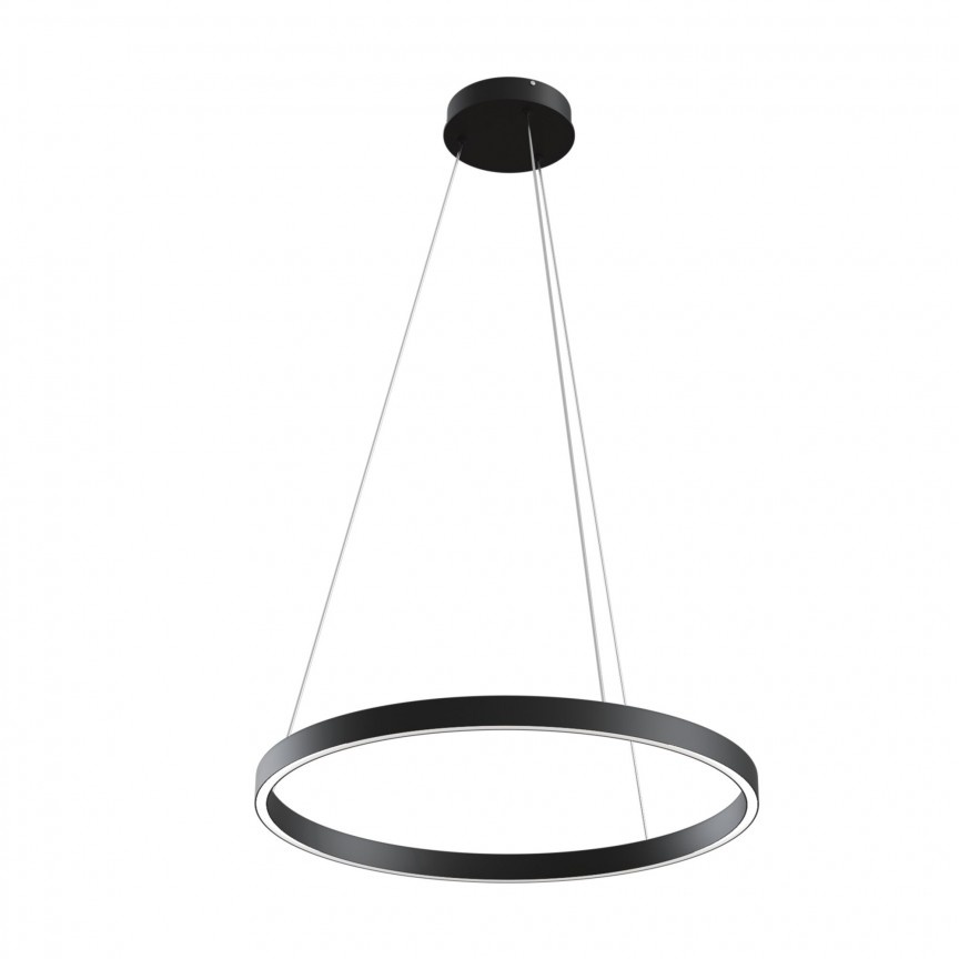 Lustra suspendata LED design tehnic, diametru:60cm, Rim negru MYMOD058PL-L32B4K