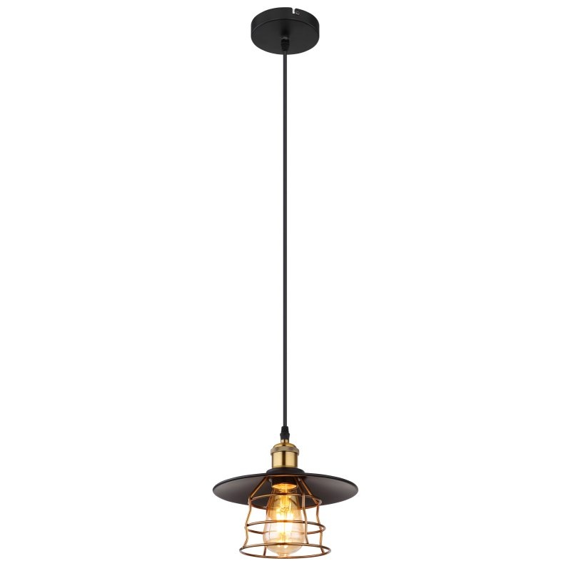 Pendul design clasic Viejo negru mat, cupru 22cm