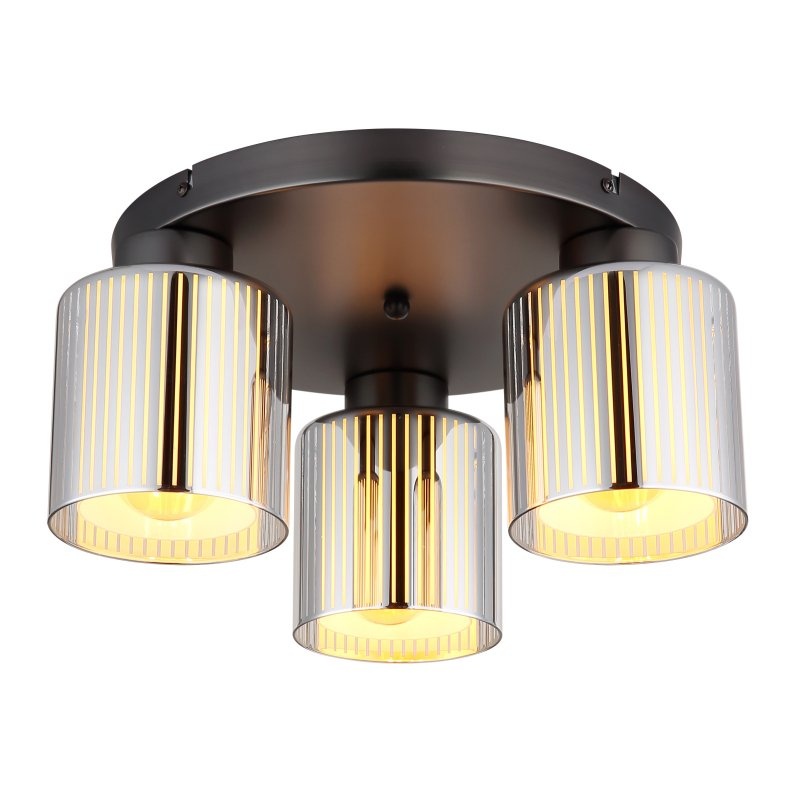 Plafoniera design modern FELICIA 34,5cm negru/crom 16056-3D GL