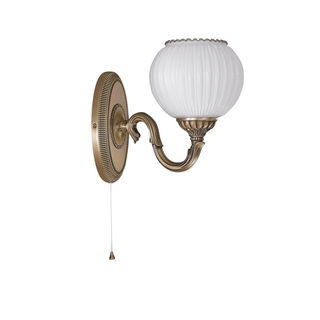 Aplica de perete clasica design italian din alama, sticla 9250 RA-A. 9250/1