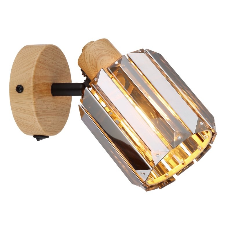 Aplica de perete, Cristal K9 fumuriu, Run 80040146 GL