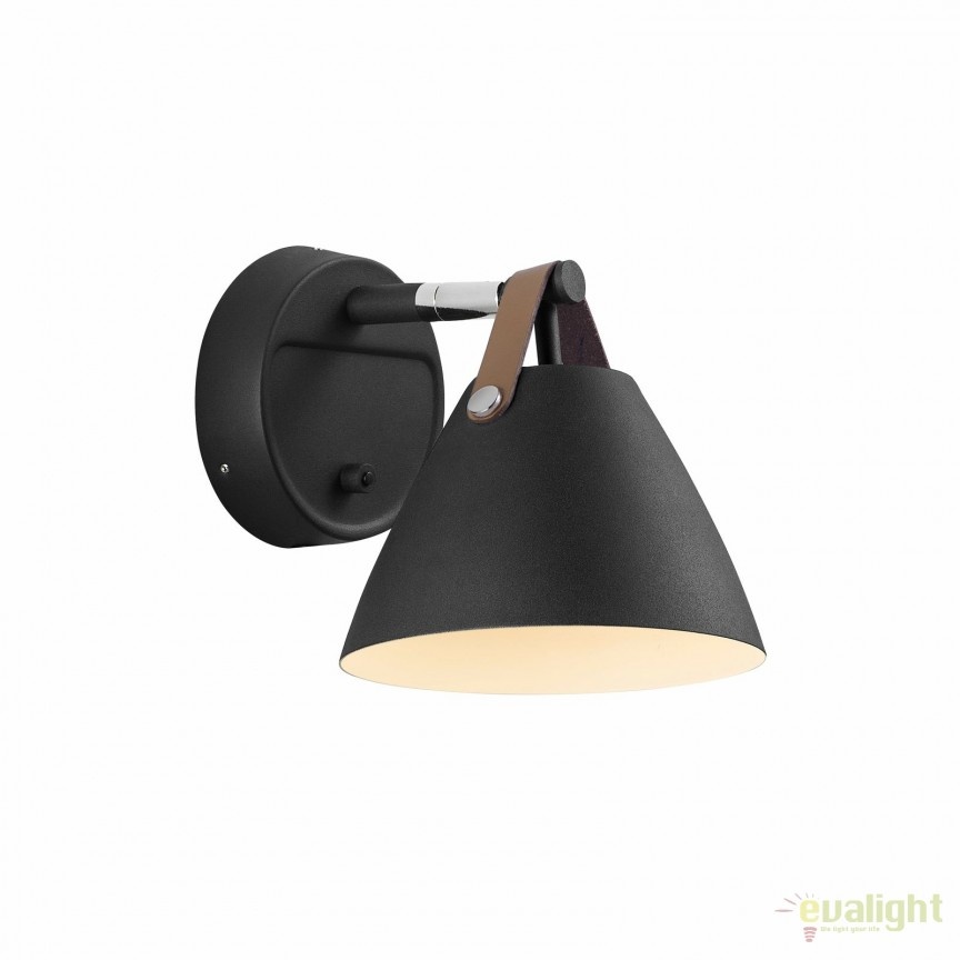 Aplica de perete design nordic STRAP 15 neagra 84291003 DFTP