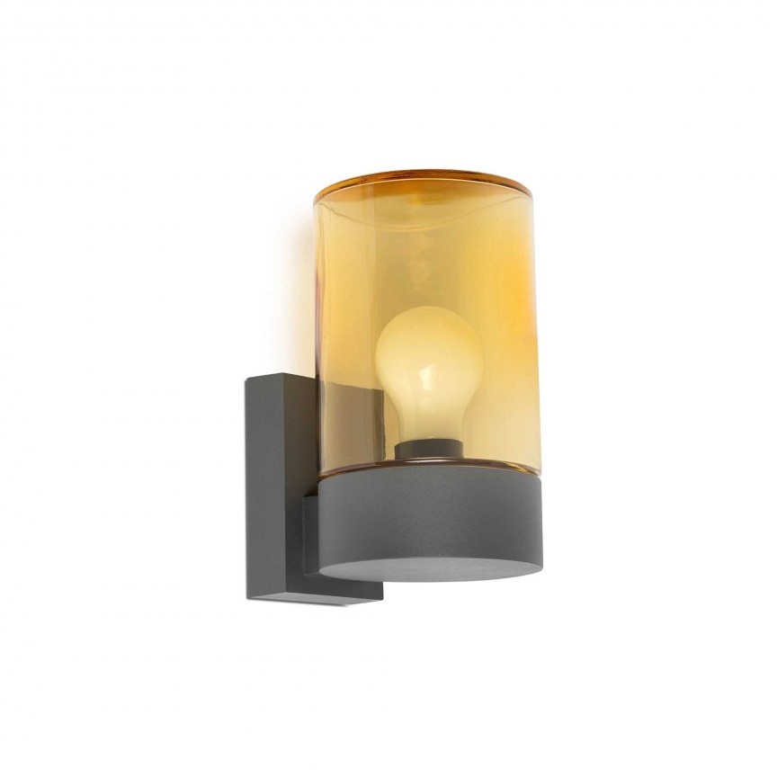 Aplica de perete pentru iluminat exterior IP65 KILA amber