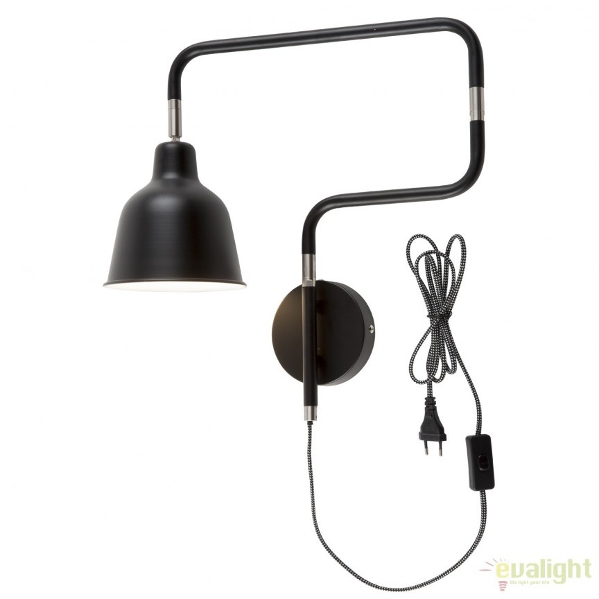 Aplica design modern cu brat articulat London negru LONDON/W/B