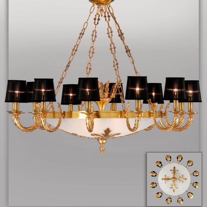 Candelabru 12 brate fabricat manual diam.112cm Olga 2690/12 Bejorama
