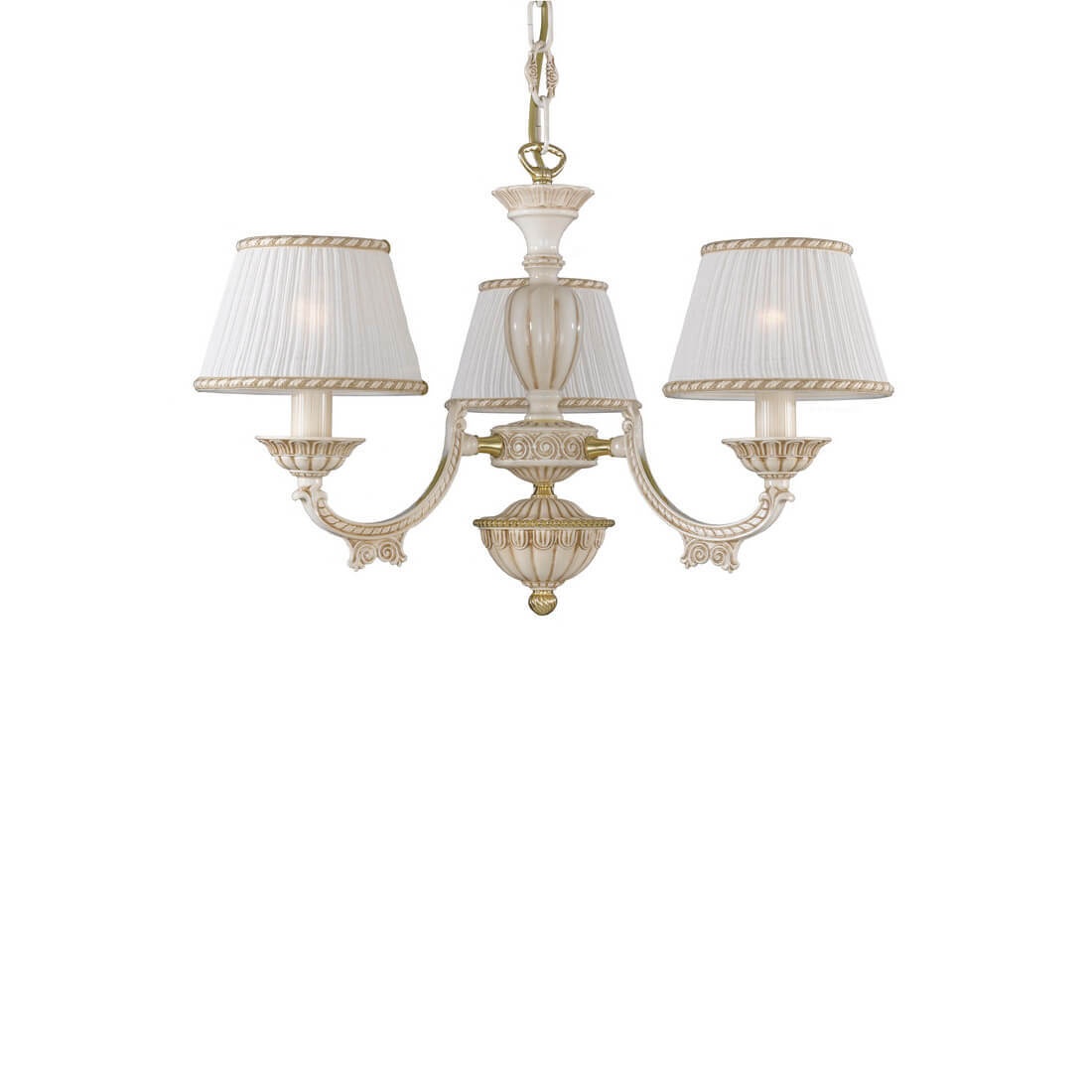 Candelabru cu 3 brate clasic design italian din alama 9660 RA-L. 9660/3