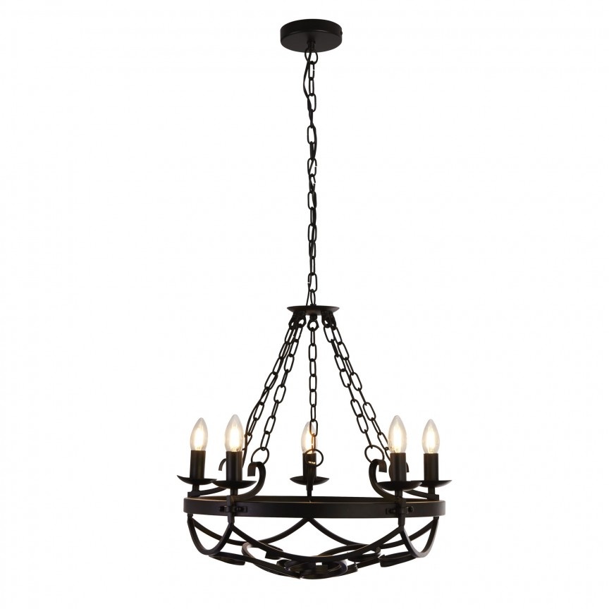 Candelabru design rustic Cartwheel III - 5lt 8905-5BK SRT