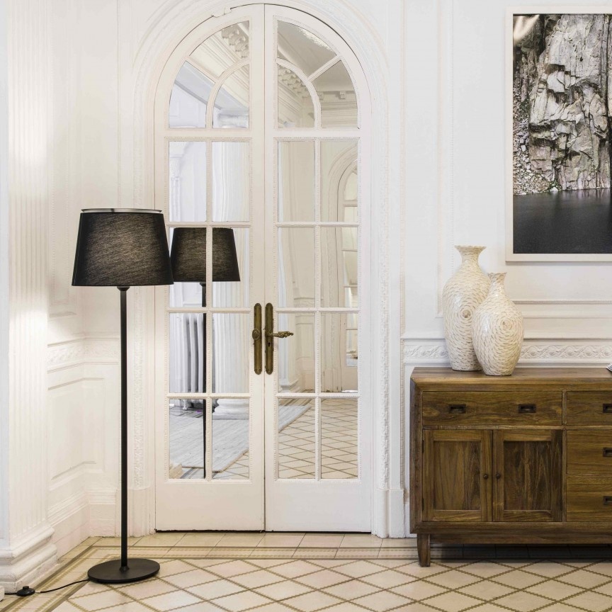 Lampadar / Lampa de podea moderna design elegant SAVOY neagra