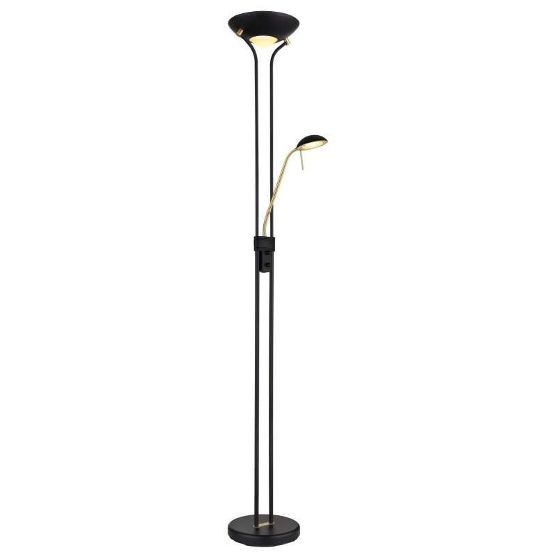 Lampadar LED design modern Leonas negru, alama