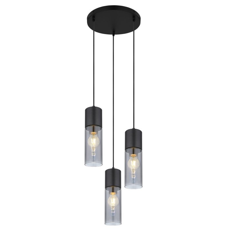 Lustra cu 3 pendule design modern ANNIKA negru