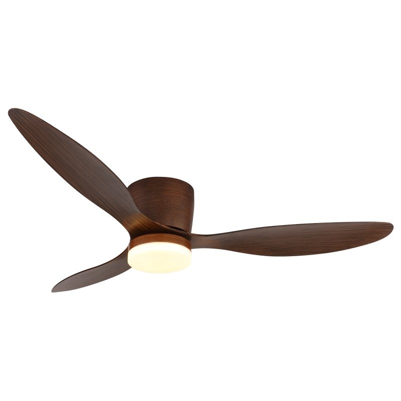 Lustra LED cu ventilator si telecomanda ARMANDO aspect lemn 03666H GL