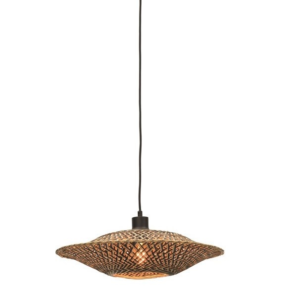 Lustra suspendata din bambus Bali orizontal S, 44cm