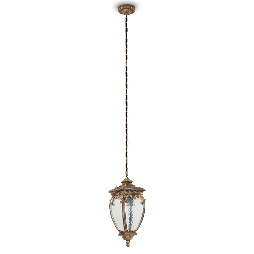 Pendul de exterior protectie IP44, Fleur negru cu auriu