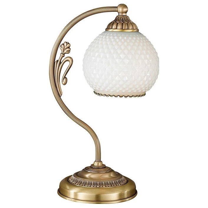 Veioza, lampa de masa clasic design italian din alama, sticla 8400 RA-P. 8400 P