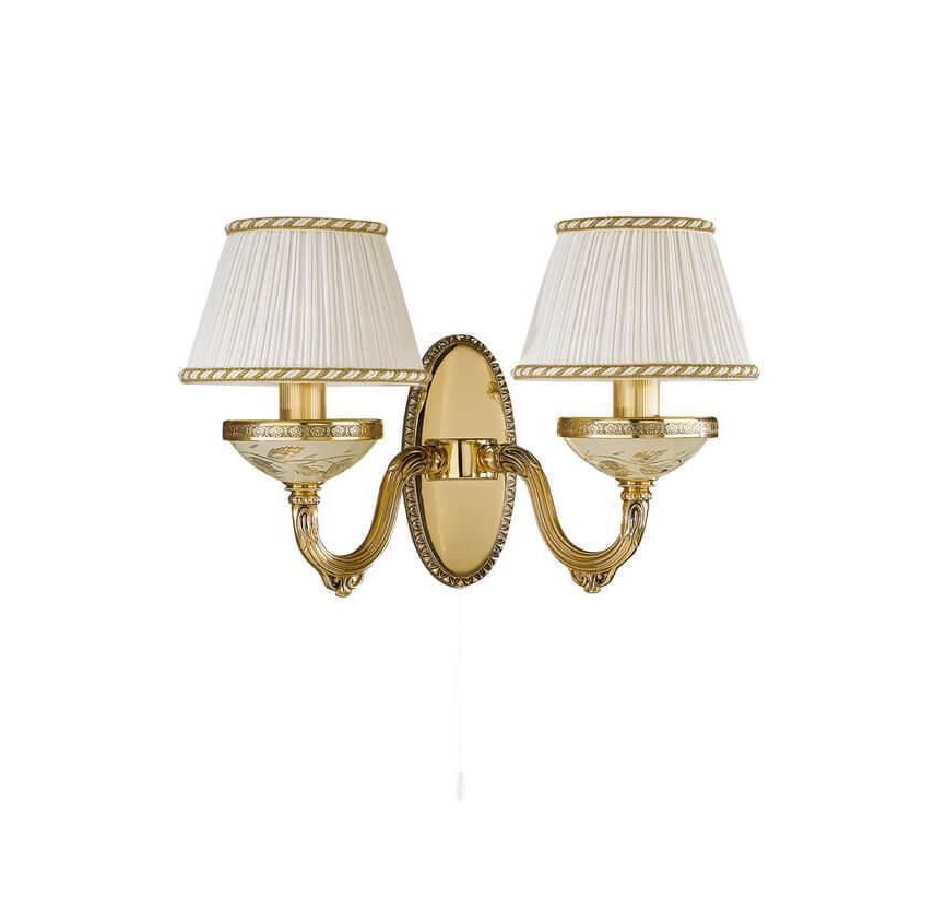 Aplica de perete clasica cu 2 brate din alama design italian 6522