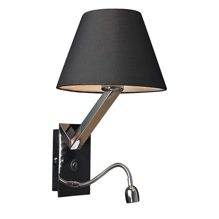 Aplica de perete cu reader LED Orlando crom/ negru 5103WA/BL MX