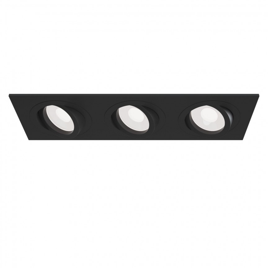 Corp incastrabil cu 3 spoturi directionabile Atom negru MY-DL024-2-03B