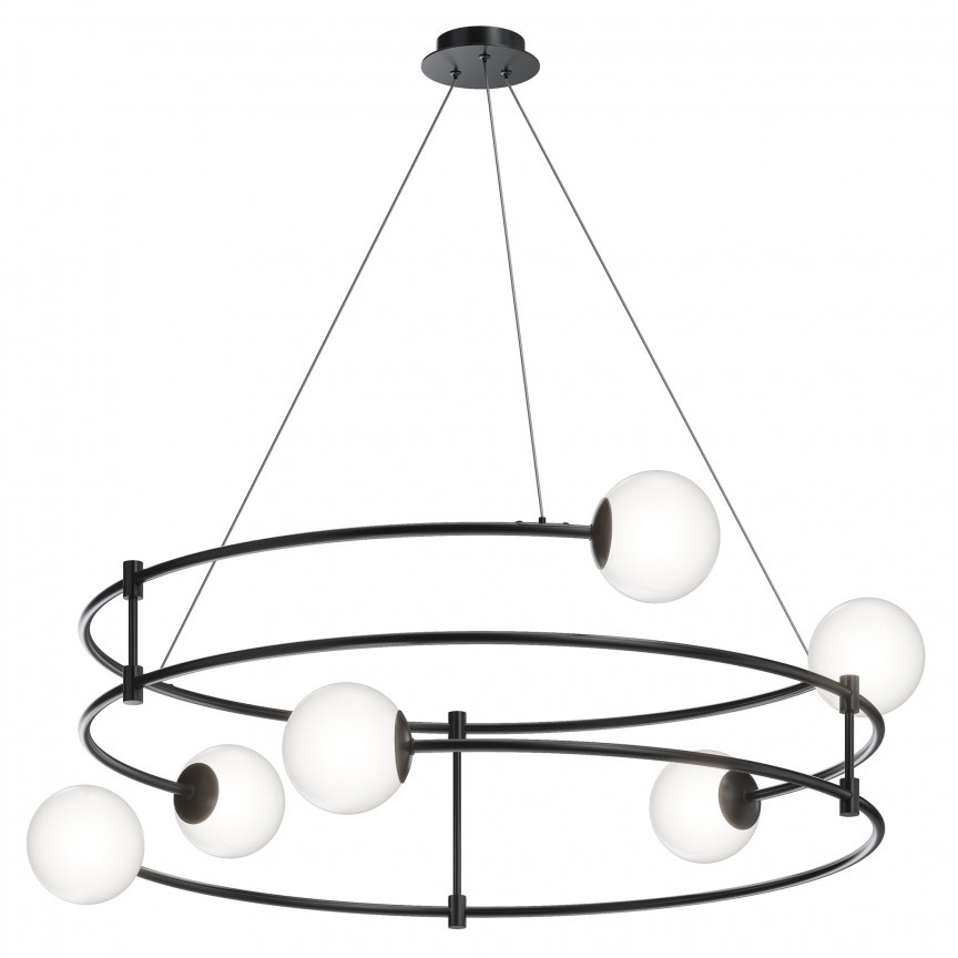 Lustra design ultramodern minimalist Balance 6L negru
