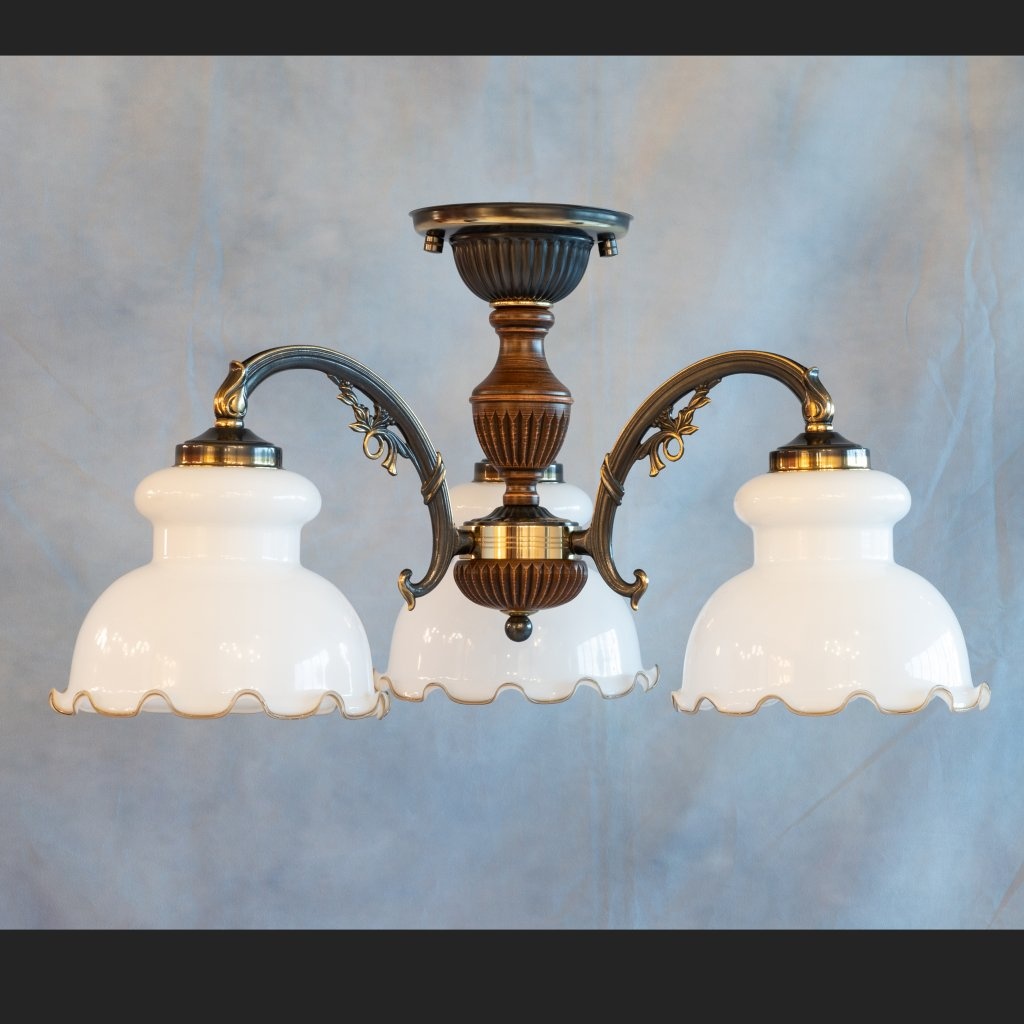 Lustra rustica aplicata cu 3 brate design italian 5900