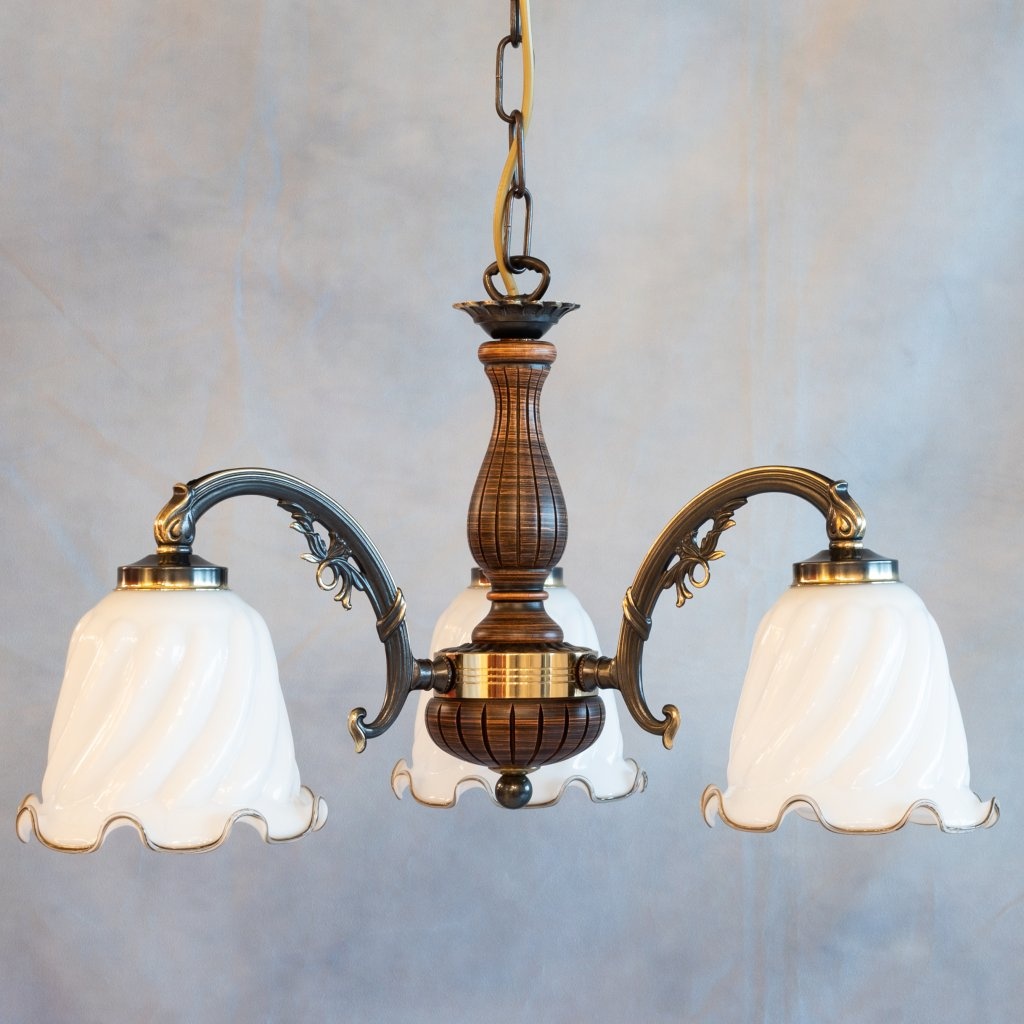Lustra rustica suspendata cu 3 brate design italian 5910