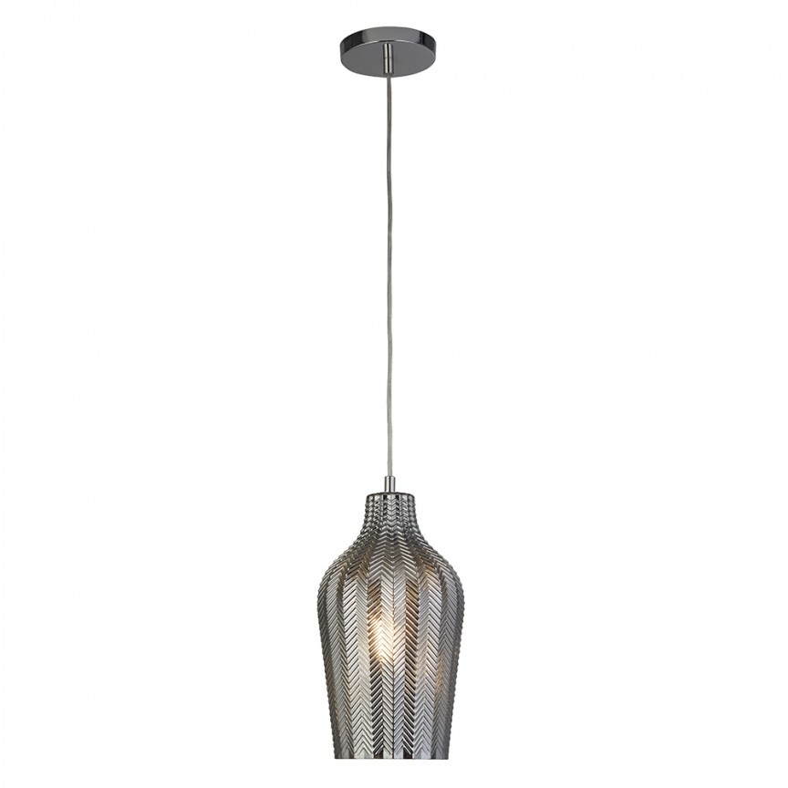 Pendul sticla deco stil modern Chevron fumuriu 3451SM SRT